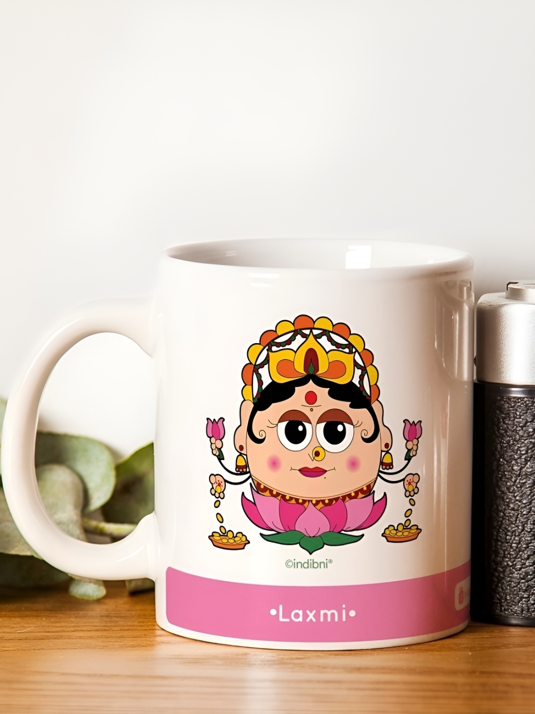

Indigifts Pink & White Printed Ceramic Matte Mugs