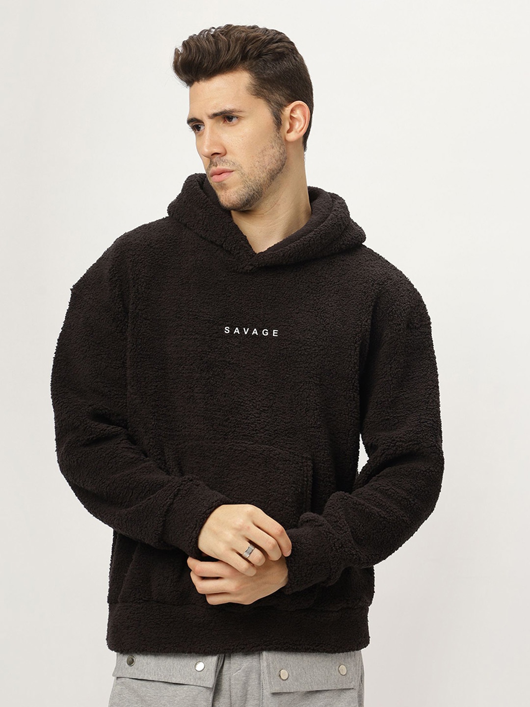 

Be Savage Men Hooded Sweatshirt, Black