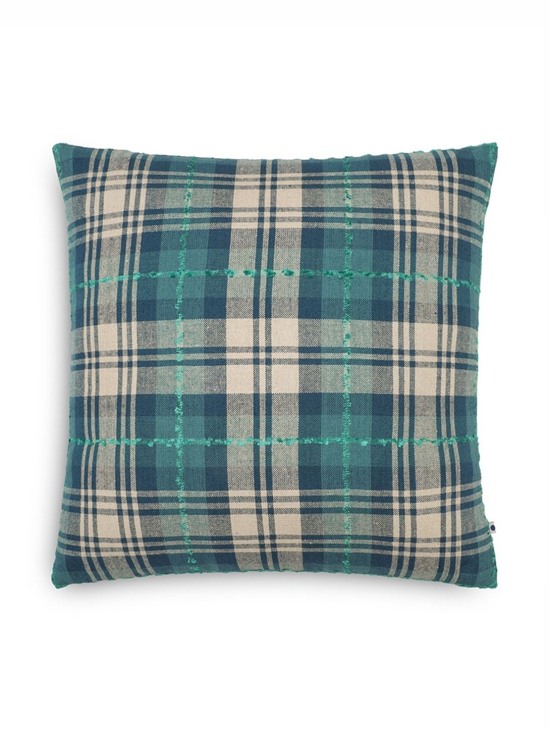 

ONSETHOMES Blue & Green Checked Square Cushion Covers