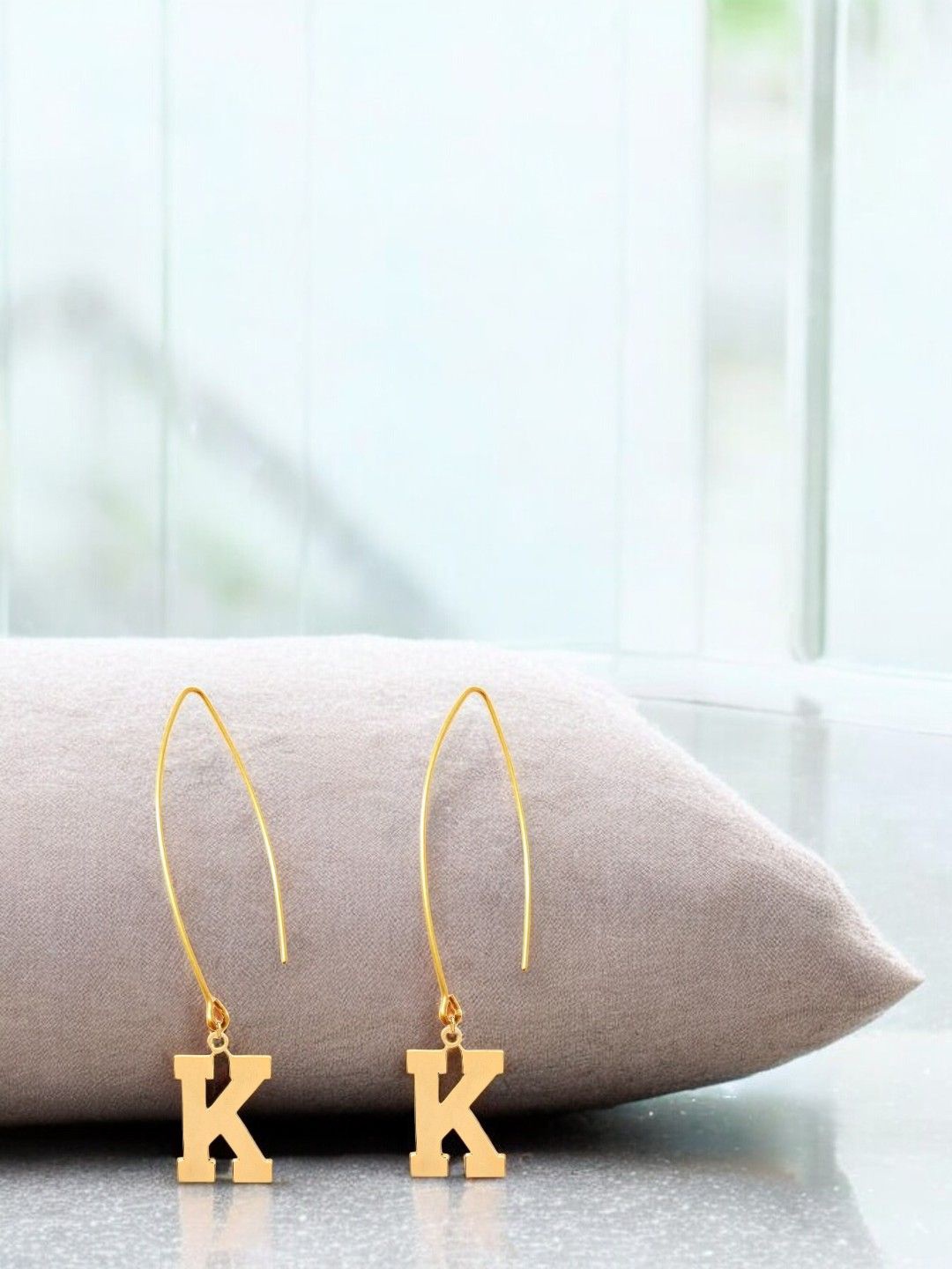 

Goldnera Gold-Plated Contemporary Drop Earrings