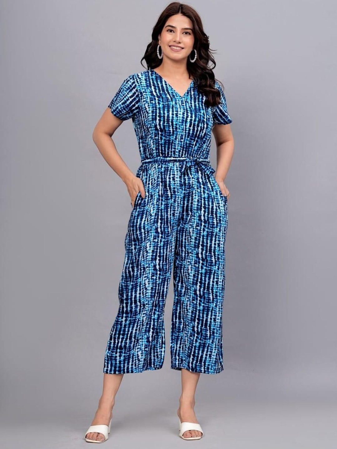 

CELEBRAVO Women Printed Printed Basic Jumpsuit, Blue