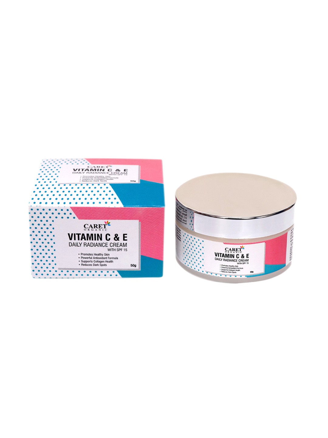 

CARET ORGANIC Vitamin C & E Daily Radiance Cream- 50 g, White