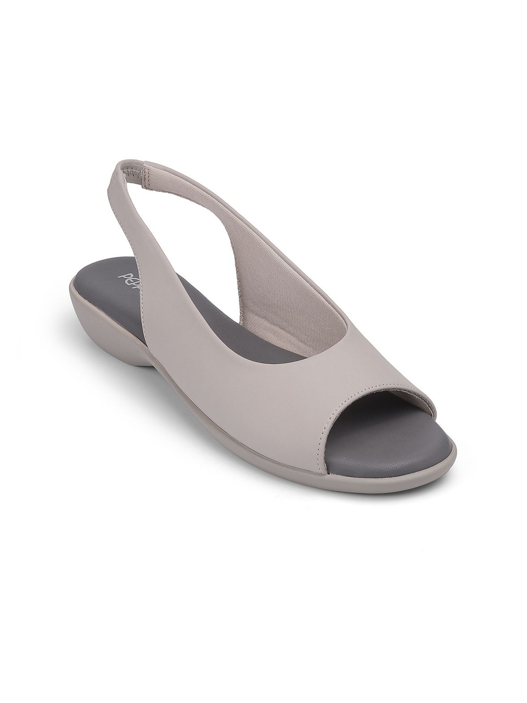 

PEPPER Women Open Toe Flats With Backstrap, Grey