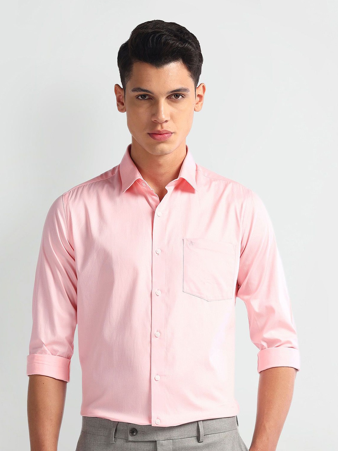 

Arrow Men Slim Fit Opaque Formal Shirt, Pink