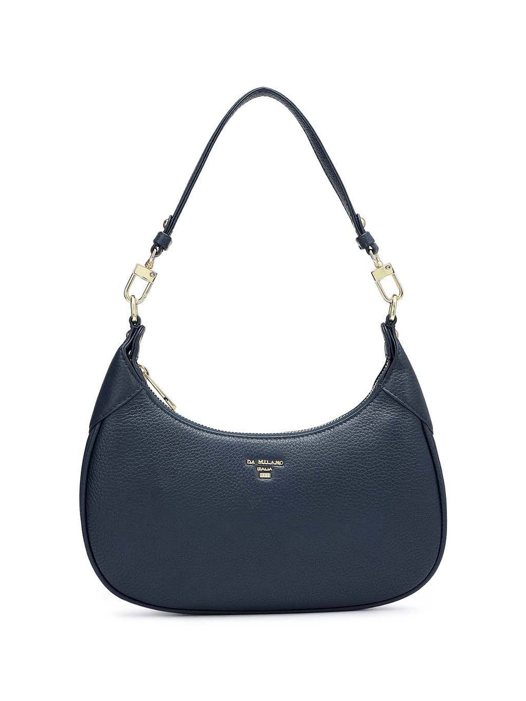 

Da Milano Textured Leather Handheld Bag with Tasselled, Blue