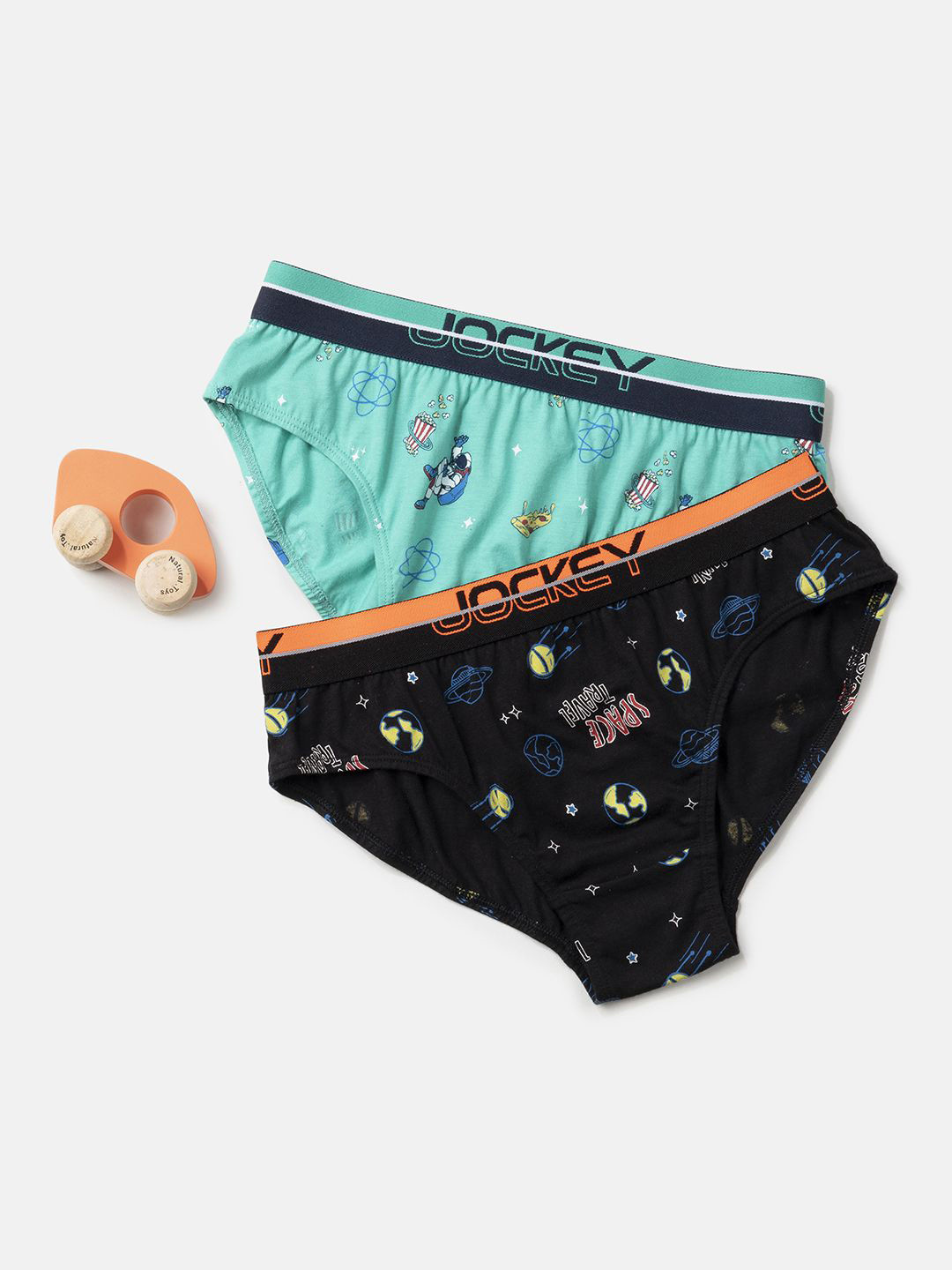 

Jockey Boy Pack of 2 Super Combed Cotton Printed Trunk with Ultrasoft Waistband-PB04, Sea green