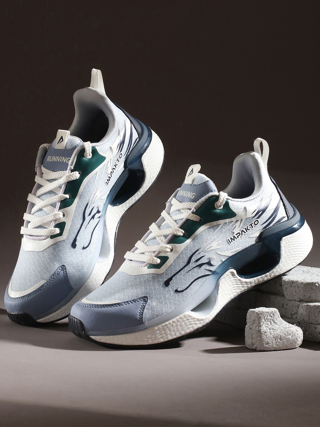 

IMPAKTO Men Lace-Up Running Shoes, Blue