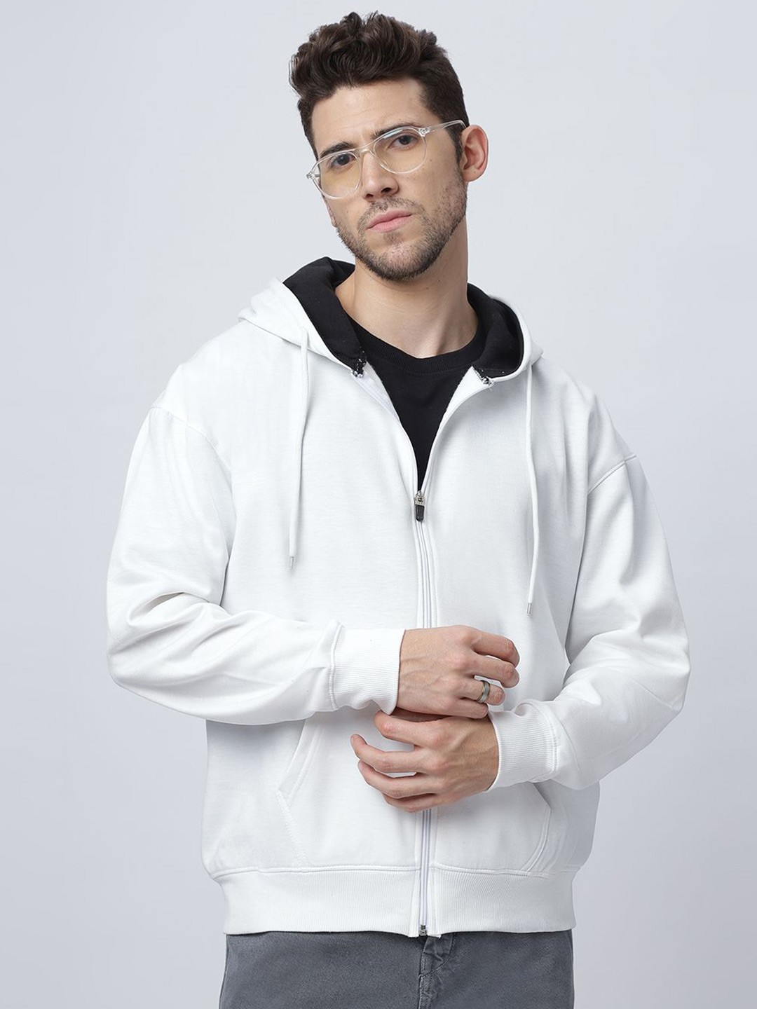 

Be Savage Men Hooded Sweatshirt, White