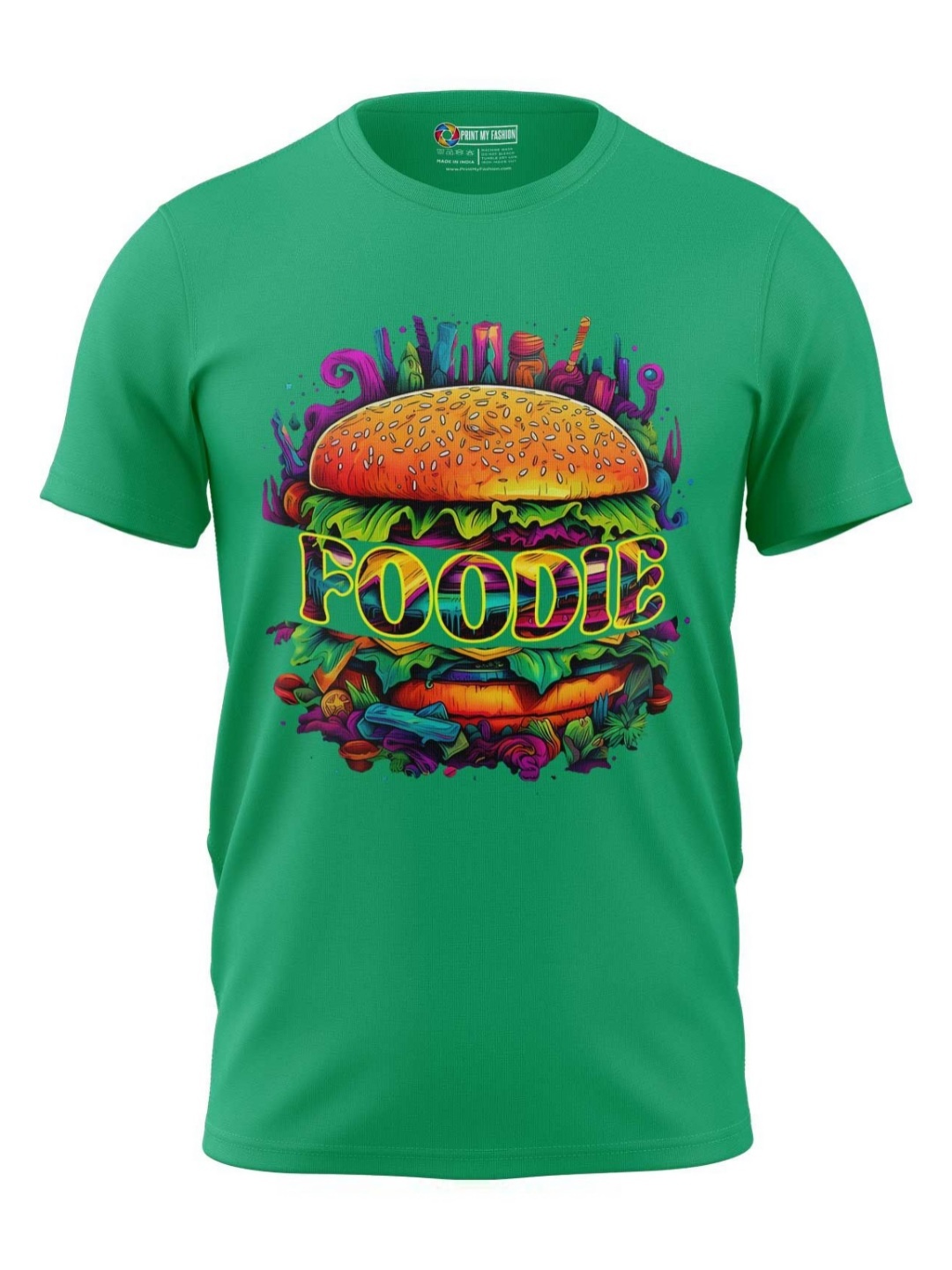 

Print My Fashion Boys Graphic Printed Round Neck Cotton T-shirt, Green