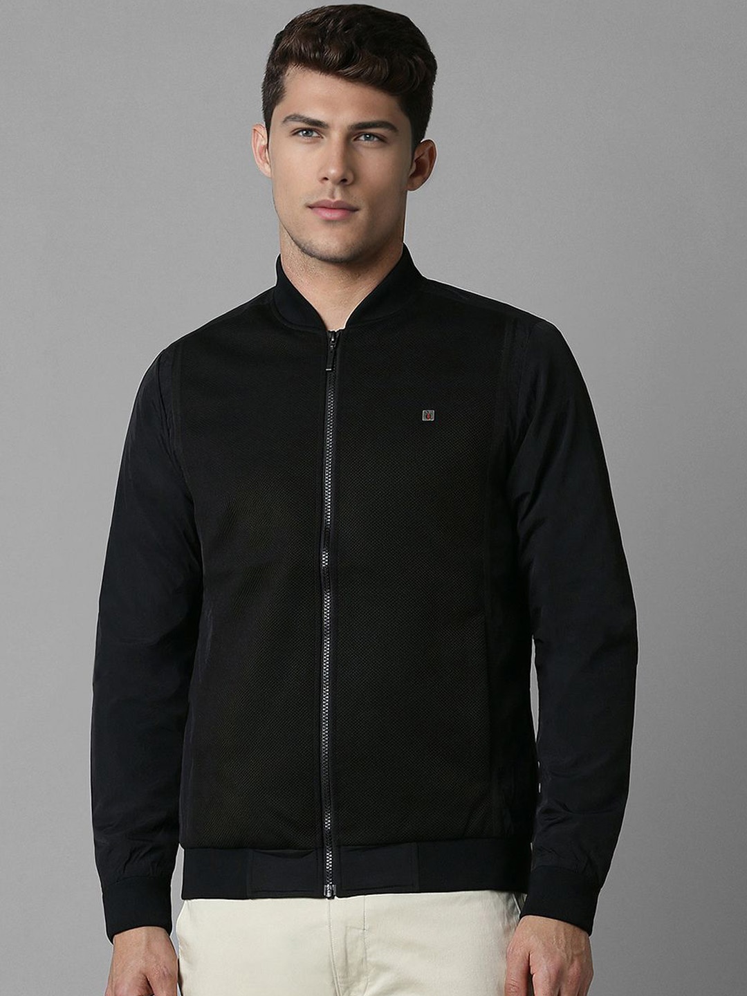 

Louis Philippe Jeans Men Bomber Jacket, Black