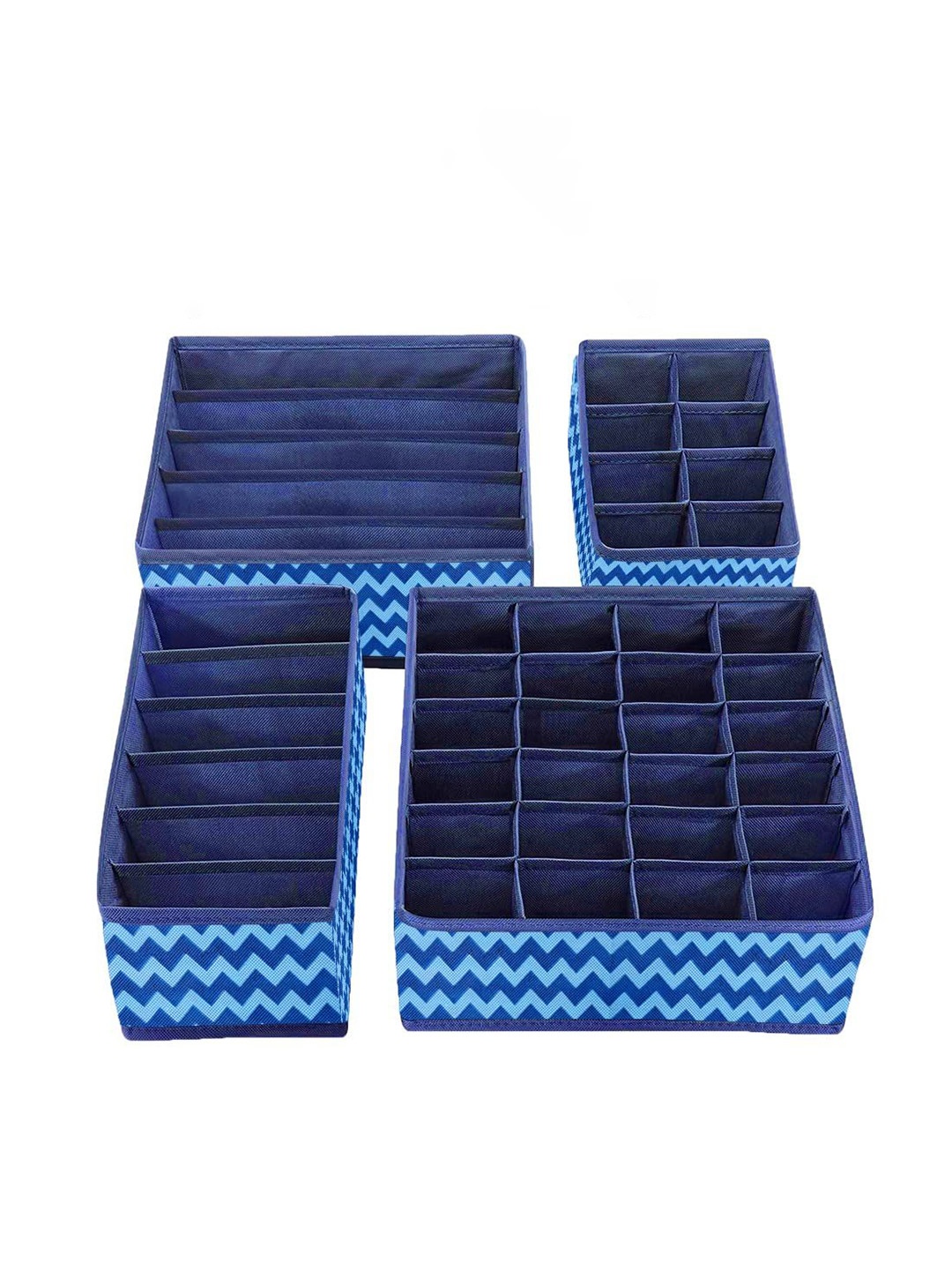 

prettykrafts Blue 4 Pieces Reusable Multi-Utility Organisers