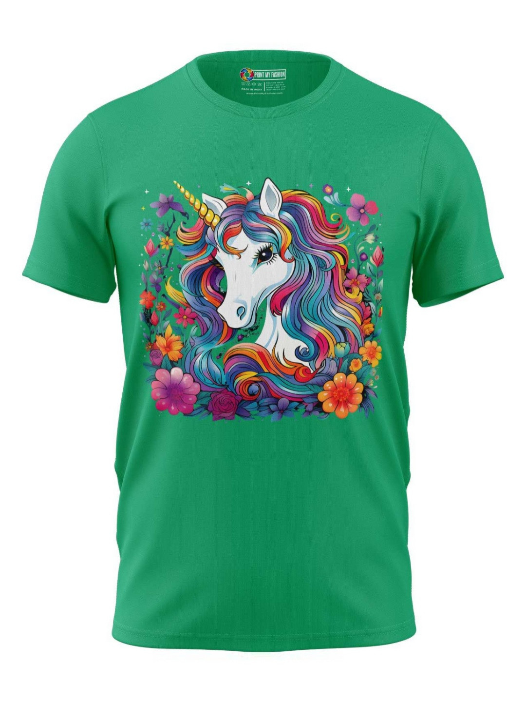 

Print My Fashion Boys Graphic Printed Round Neck Cotton T-shirt, Green