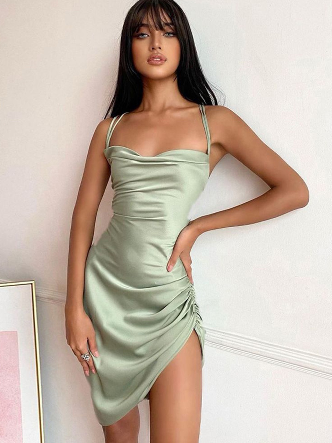 

HERE&NOW Sheath Midi Dress, Green