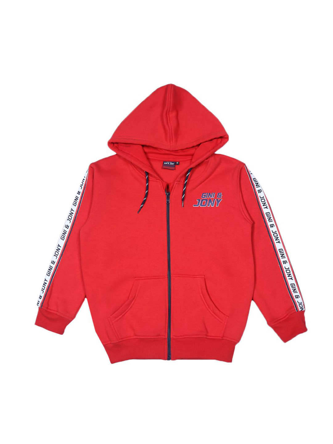 

Gini and Jony Boys Typography Bomber Jacket, Red
