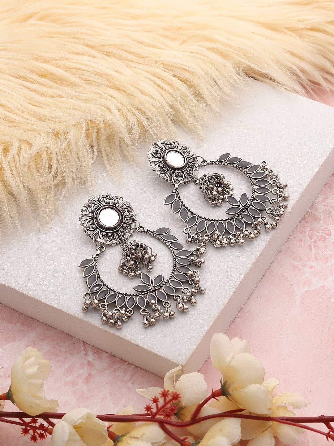 

Styled Diva Contemporary Drop Earrings, Black
