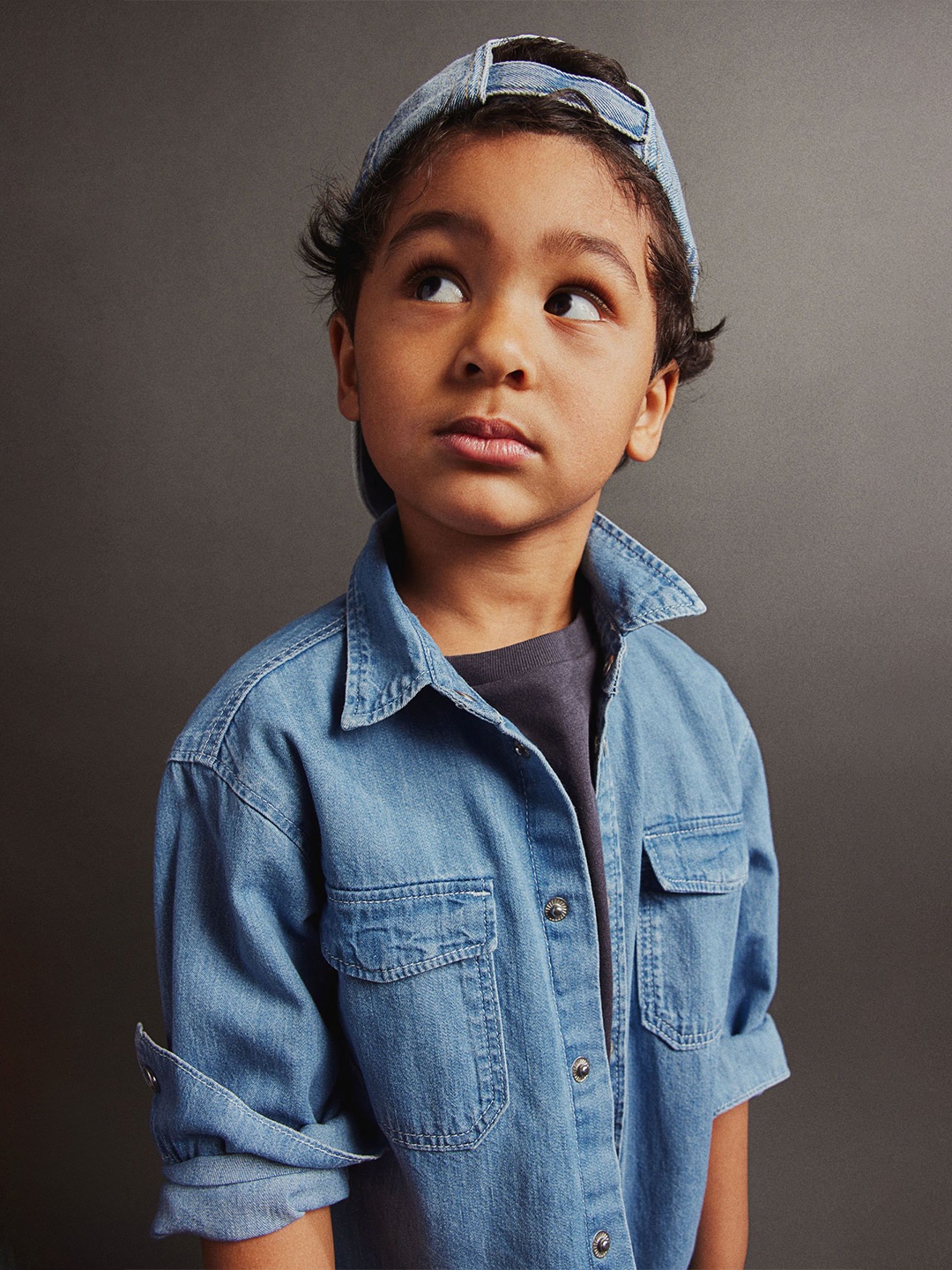 

H&M Boys Embroidered Pure Cotton Caps, Blue