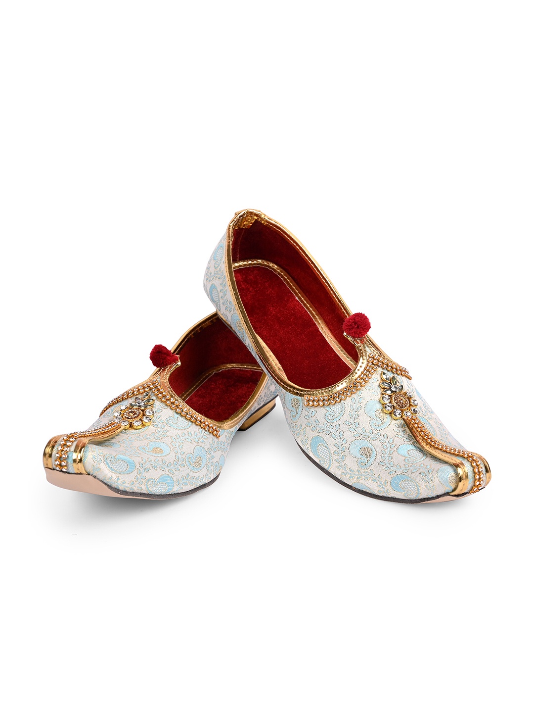 

ROYAL KHWAAB Men Printed Round Toe Fashion, Blue