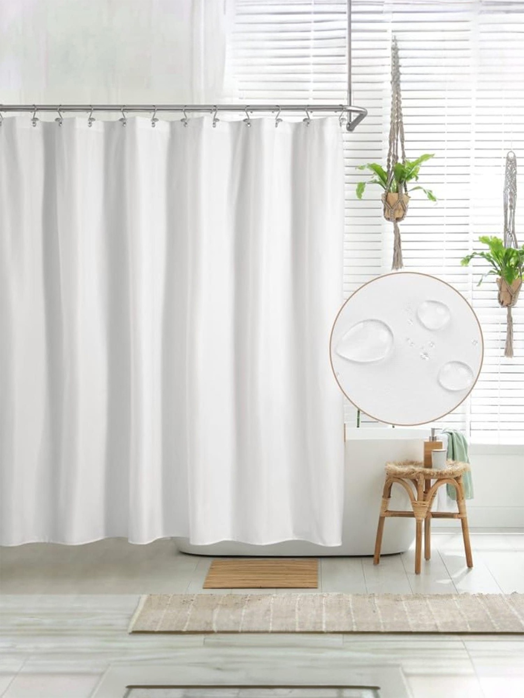 

Anko White Waterproof Shower Curtain