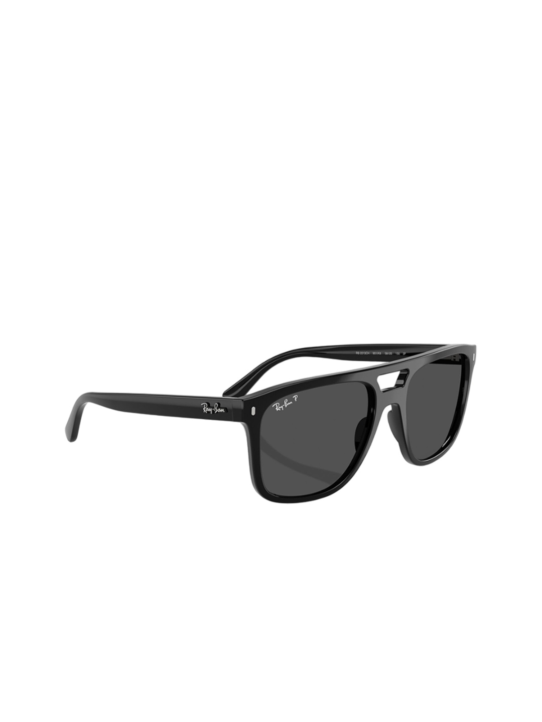 

Ray-Ban Unisex Square Sunglasses with Polarised and UV Protected Lens, Grey