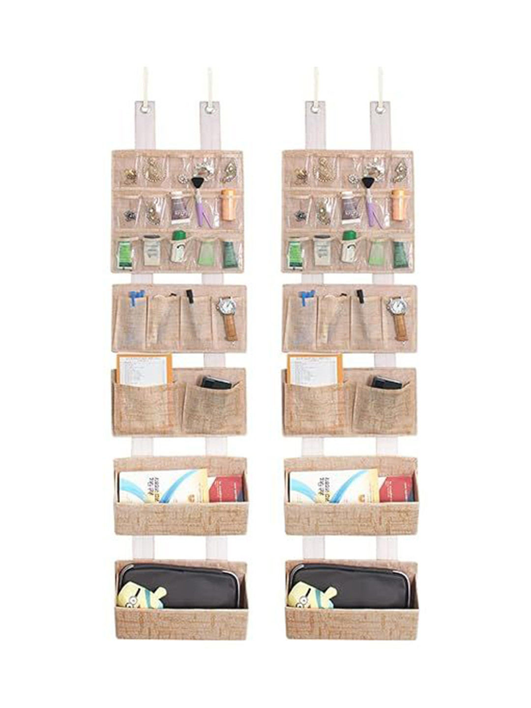 

prettykrafts Brown 2 Pieces Reusable Multi-Utility Organisers