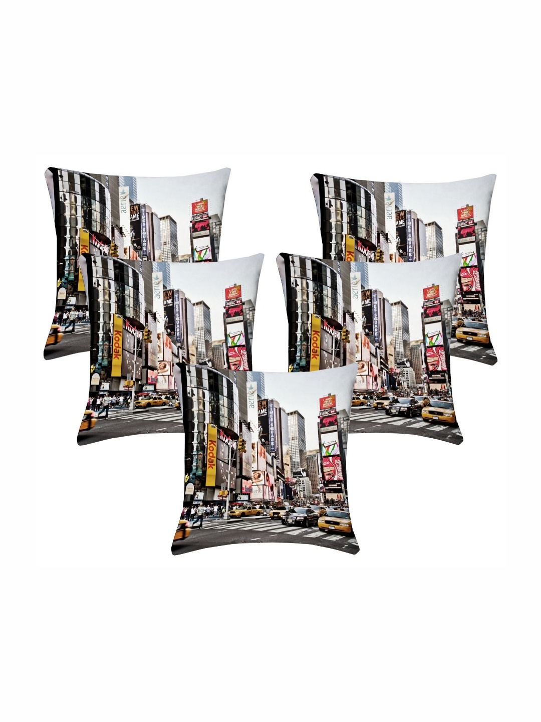 

Lushomes White & Black 5 Pieces Square Cushion Covers