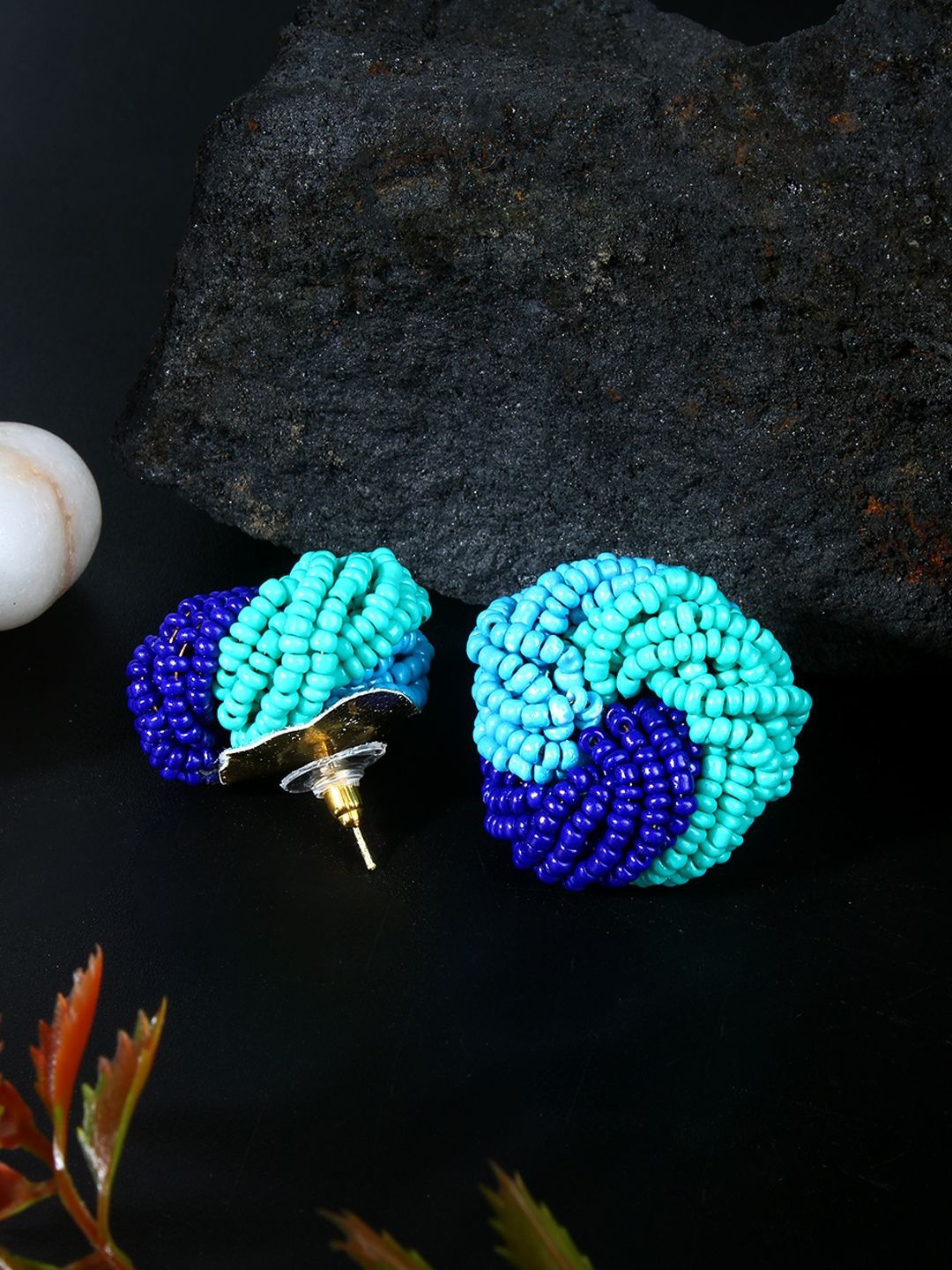 

KPOP Gold-Plated Contemporary Beadded Drop Earrings