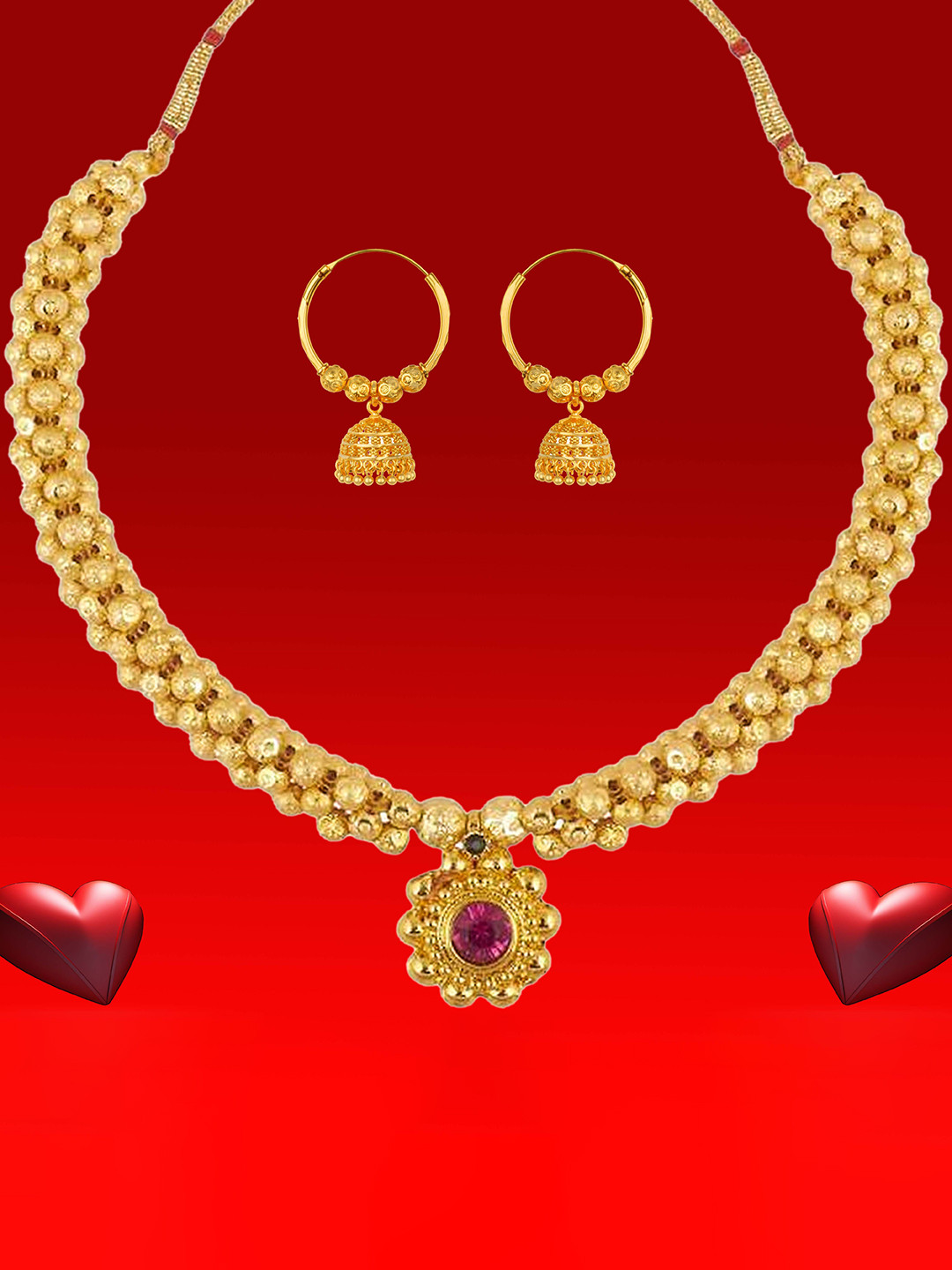 

Heer Collection Gold-Plated Jewellery Set
