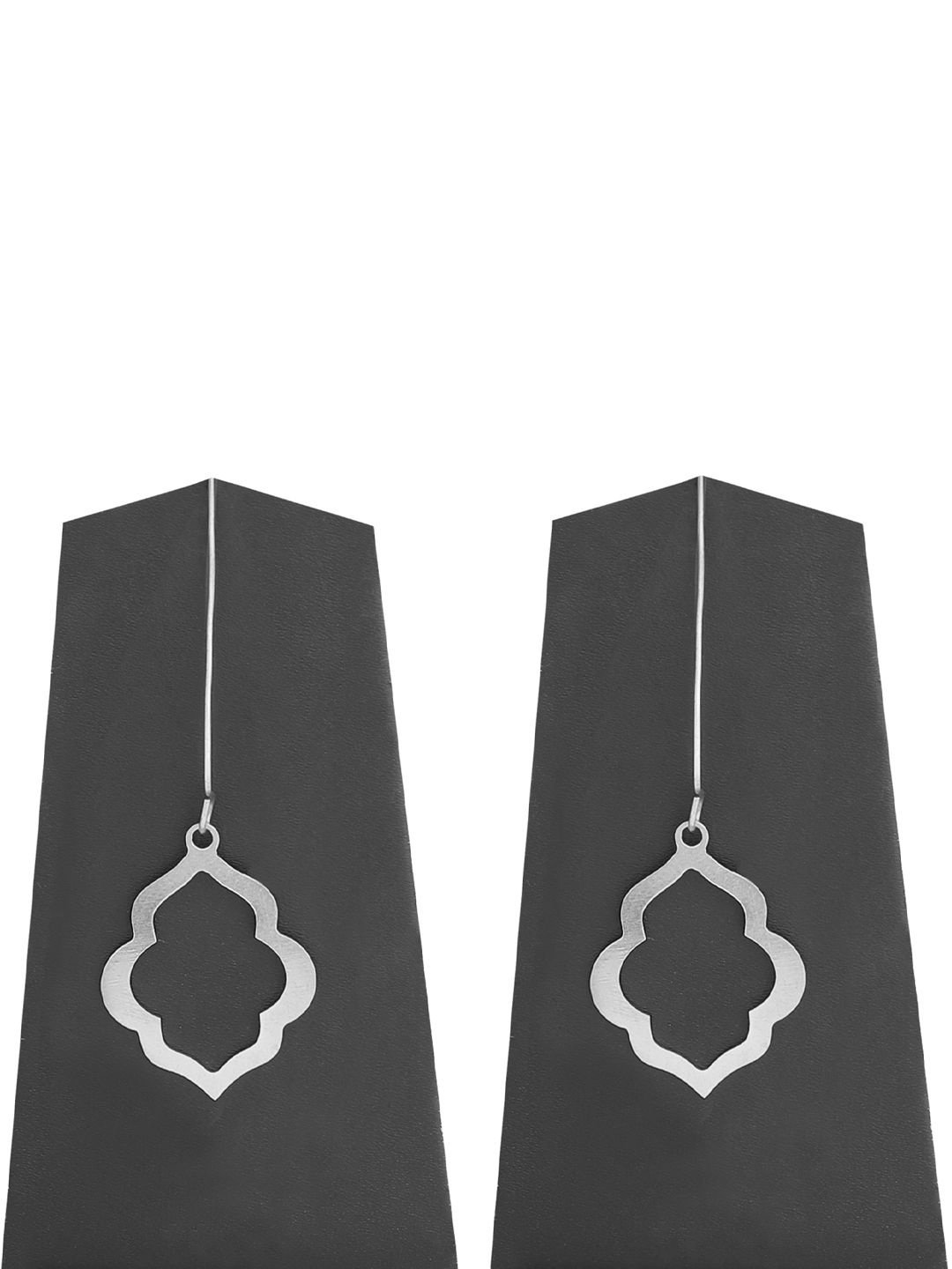 

Goldnera Geometric Drop Earrings, Silver