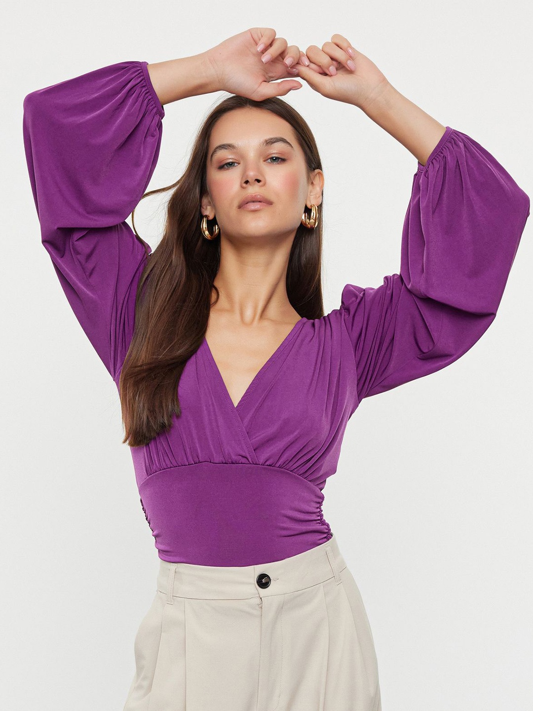 

Trendyol Puff Sleeve Top, Na