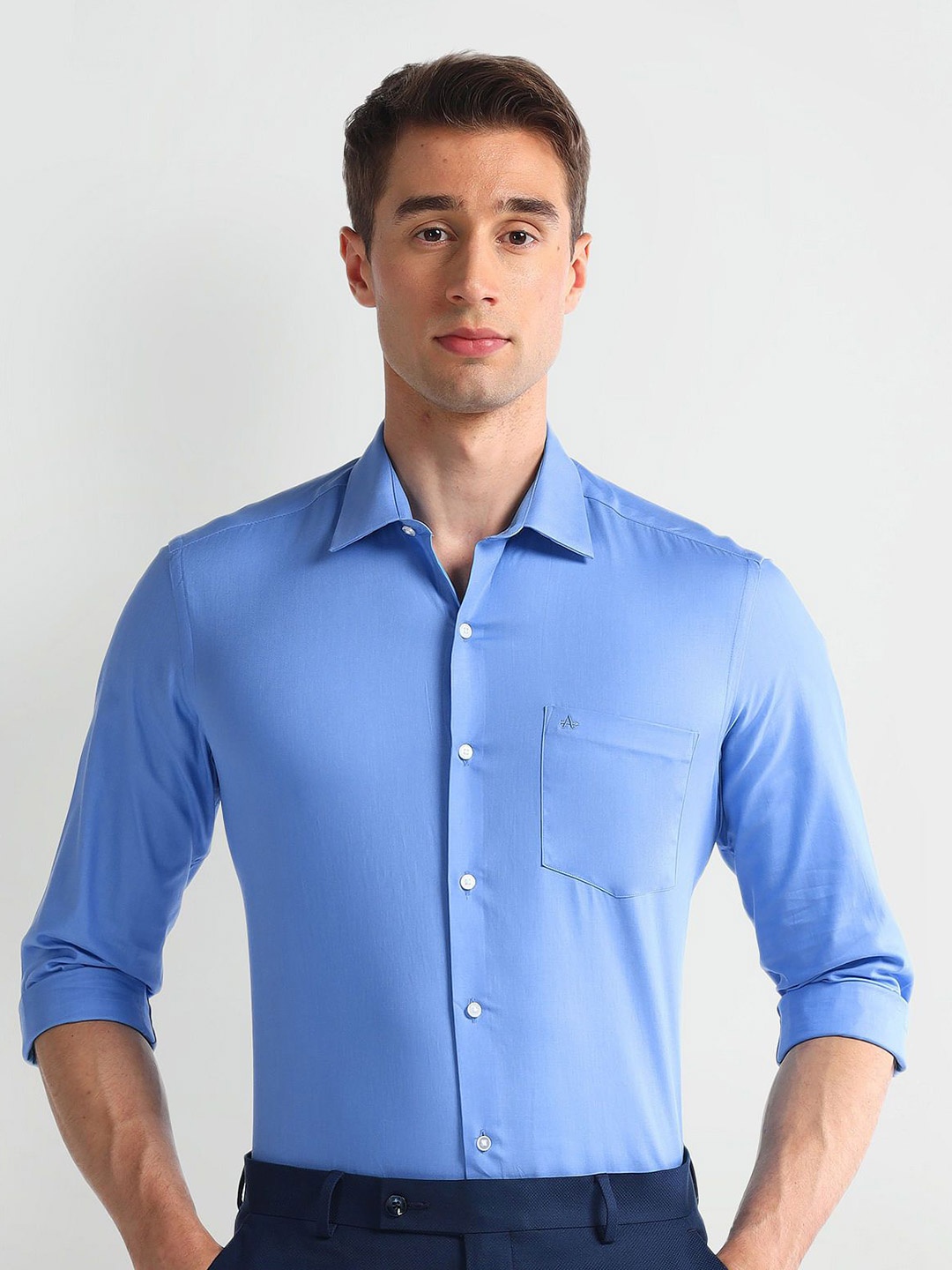 

Arrow Men Slim Fit Opaque Formal Shirt, Blue