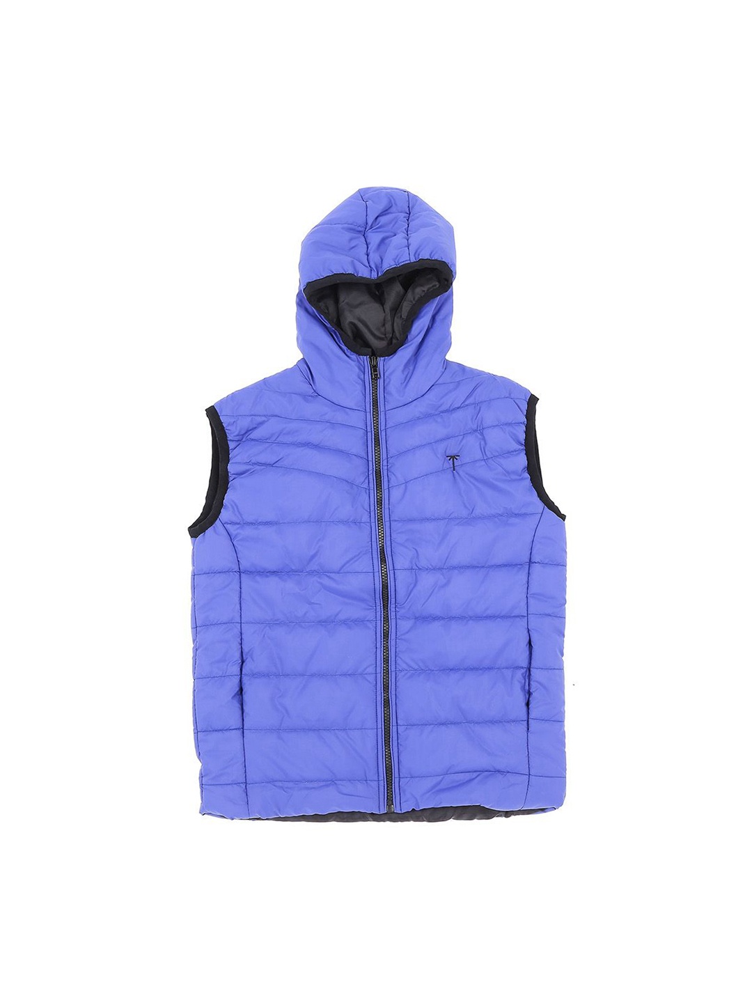 

Palm Tree Boys Hooded Sleeveless Puffer Jacket, Purple