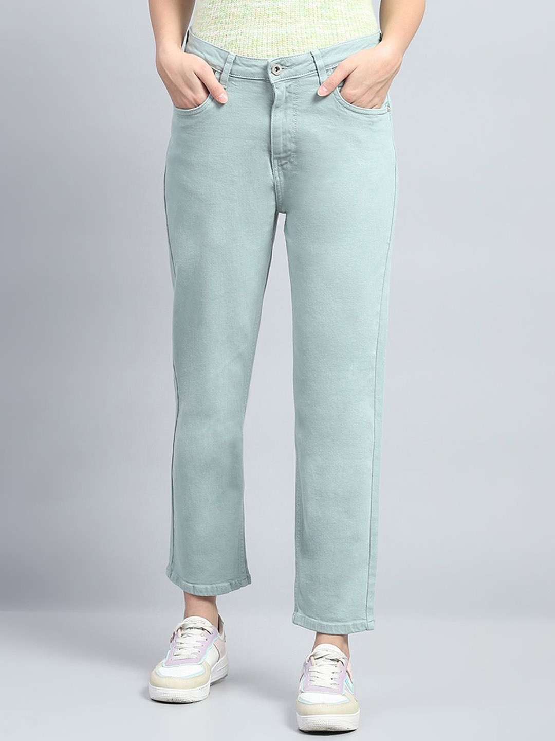 

Monte Carlo Women Slim Fit Jeans, Sea green