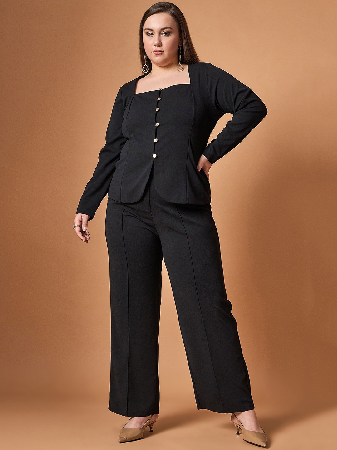 

SASSAFRAS Curve Top & Trouser Co-Ords, Black