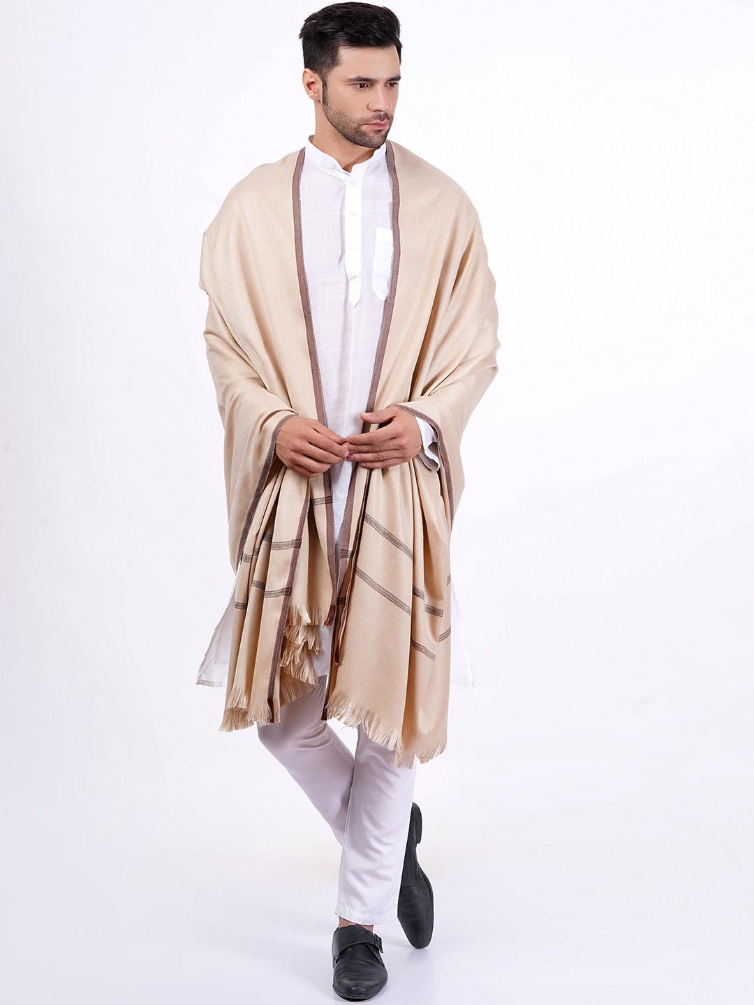 

Vrinde Woollen Shawl, Beige