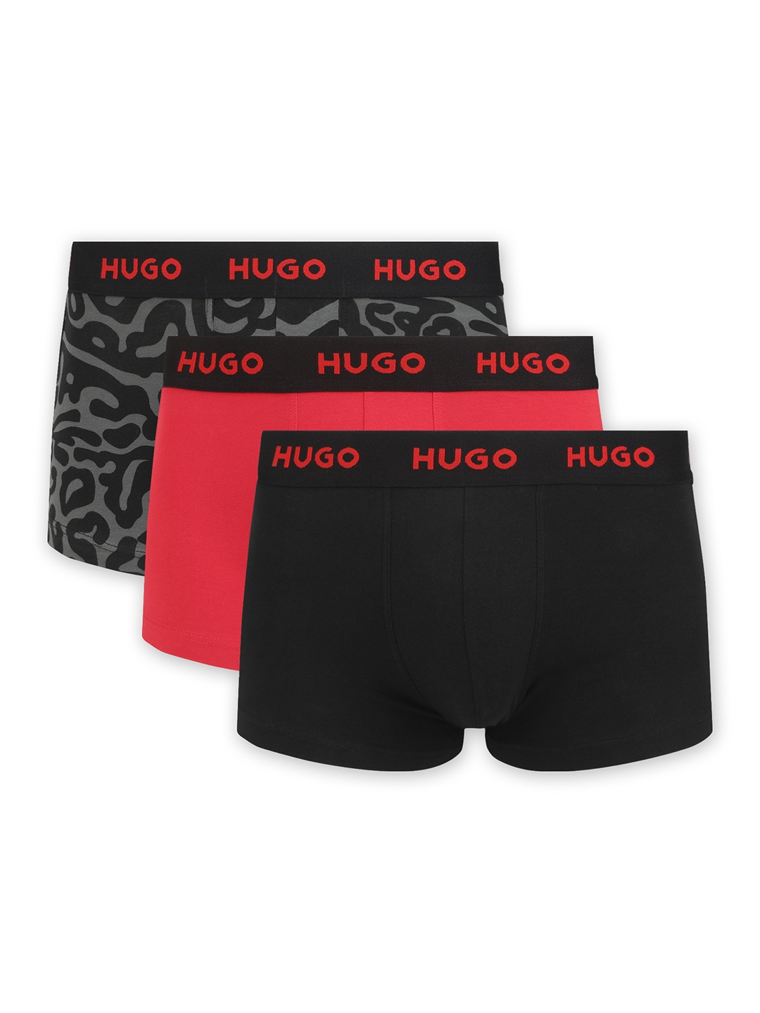 

HUGO Pack Of 3 Breathability Trunks 0312095187A24003, Black