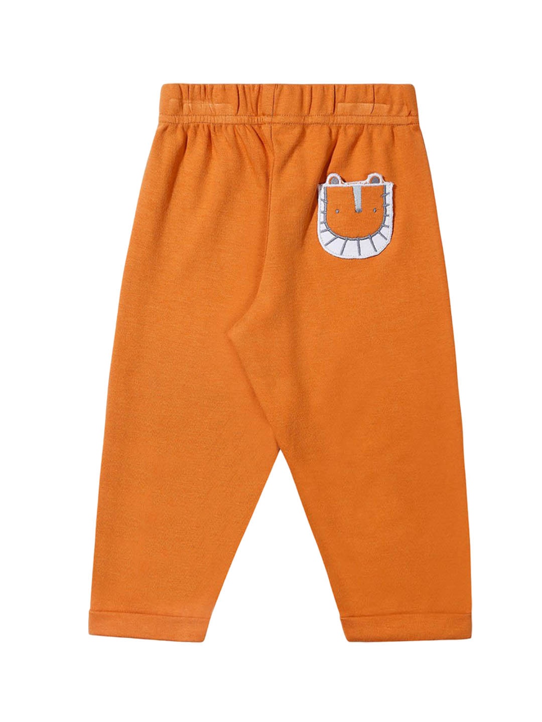 

My Milestones Boys Cotton Mid Rise Joggers, Orange