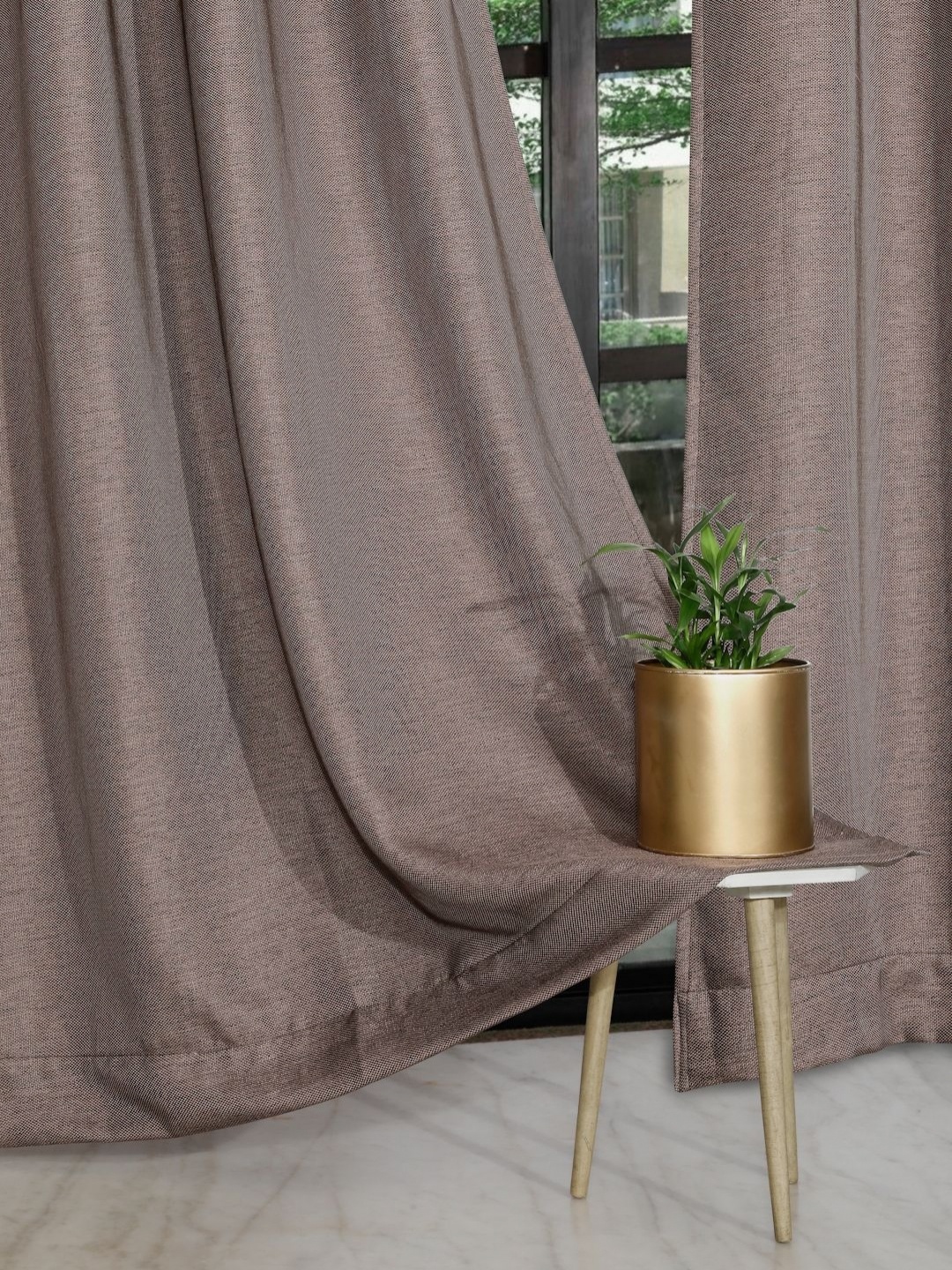 

ROSARA HOME Unisex Mauve Curtains and Sheers