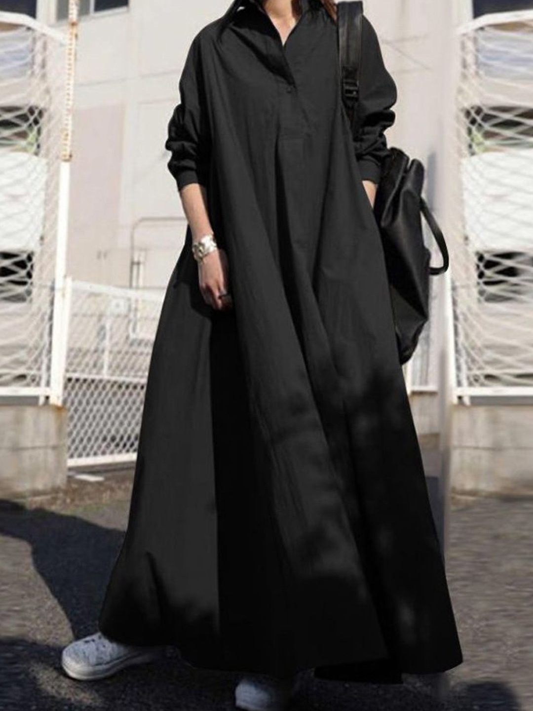 

HERE&NOW Print A-Line Dress, Black