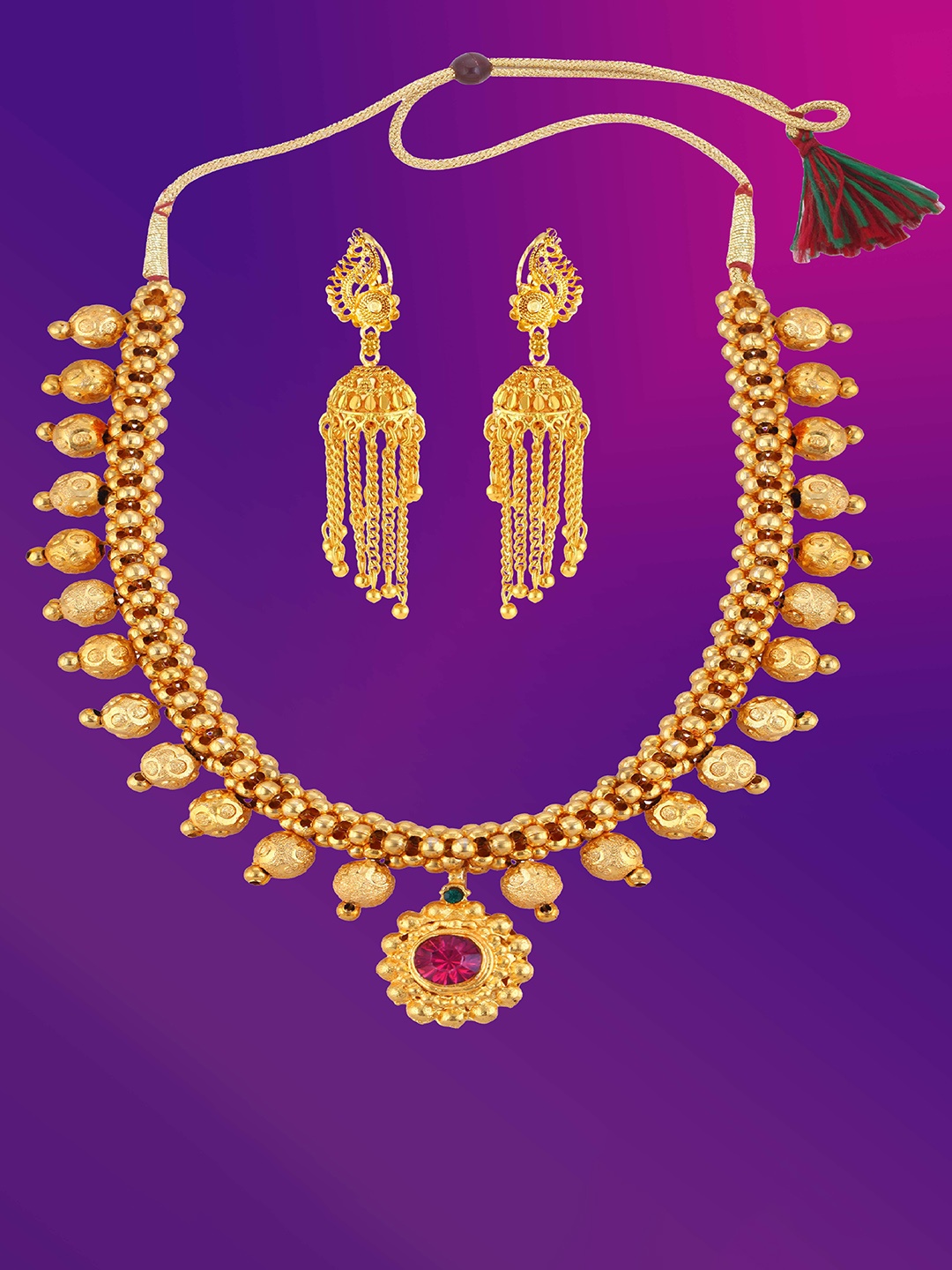 

Lila Gold Plated Jewellery Set