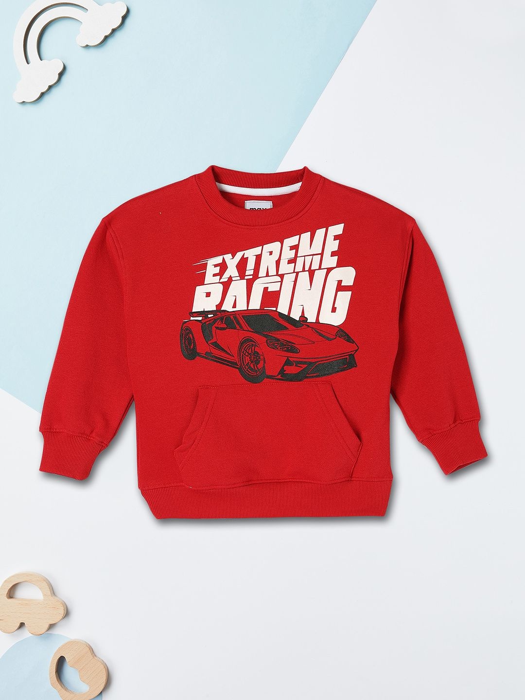 

max Boys Printed Sweatshirt, Red