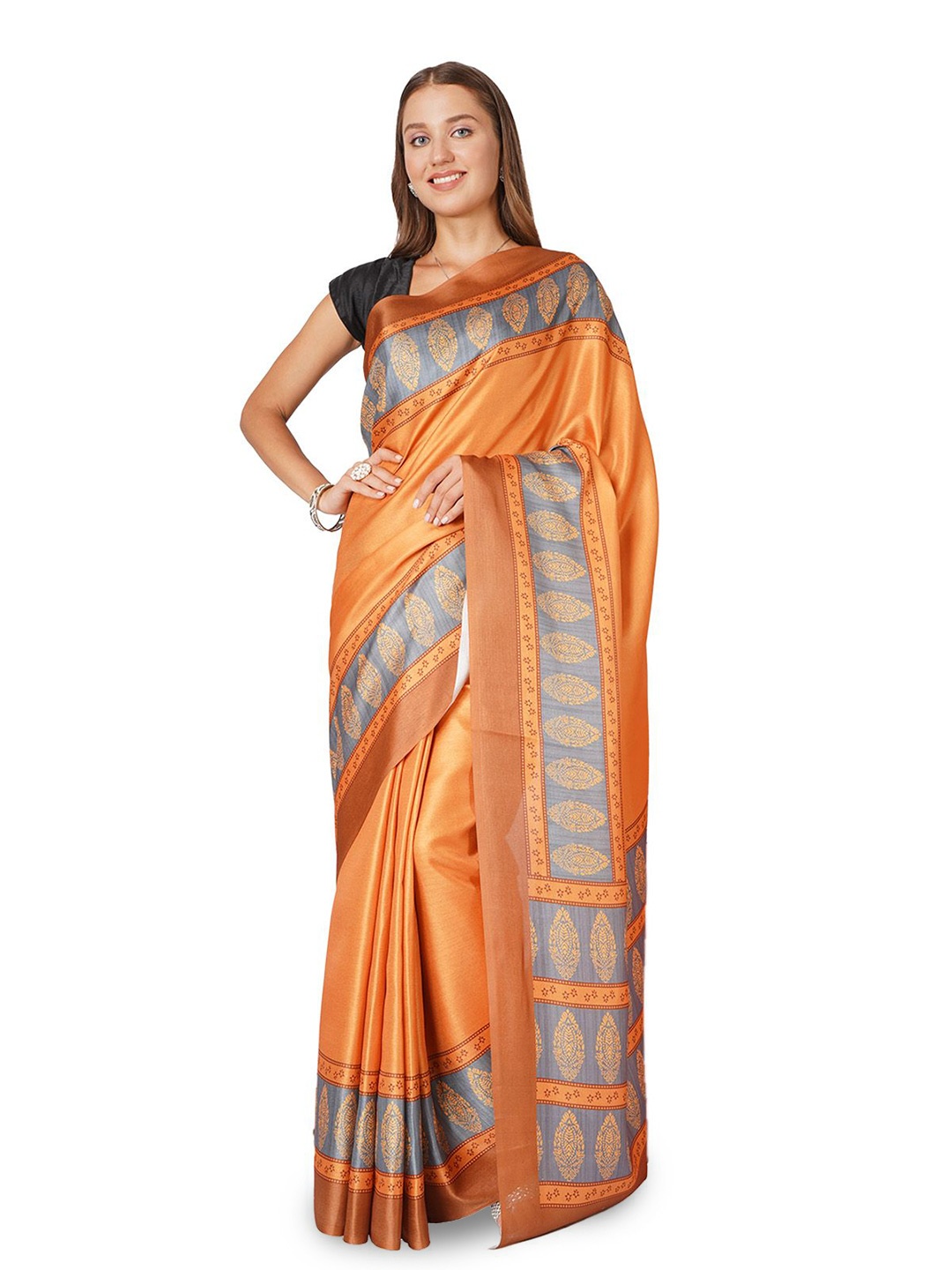 

Studd Muffyn Ethnic Motifs Saree, Orange