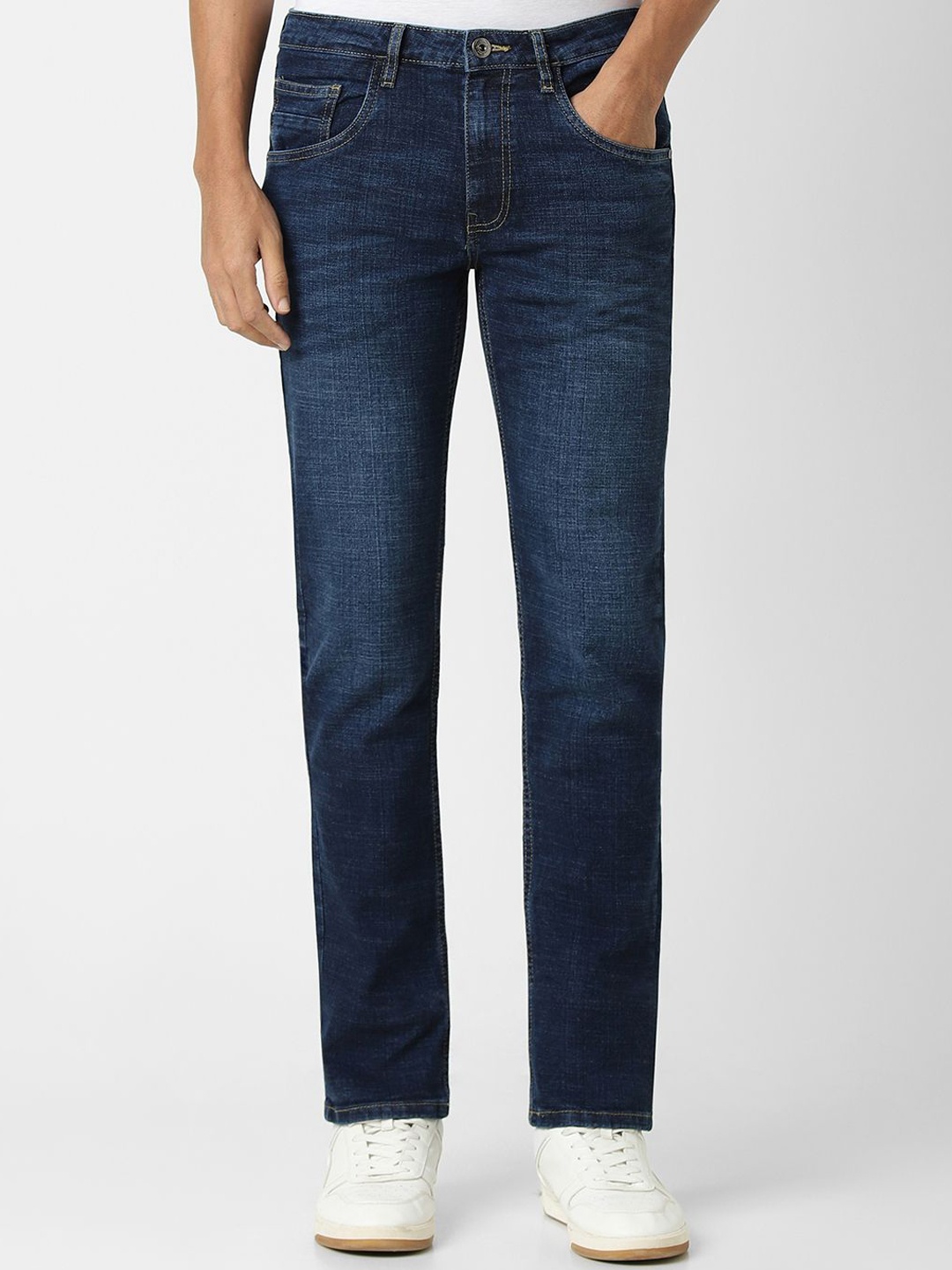 

VAN HEUSEN DENIM LABS Men Slim Fit Light Fade Jeans, Navy blue
