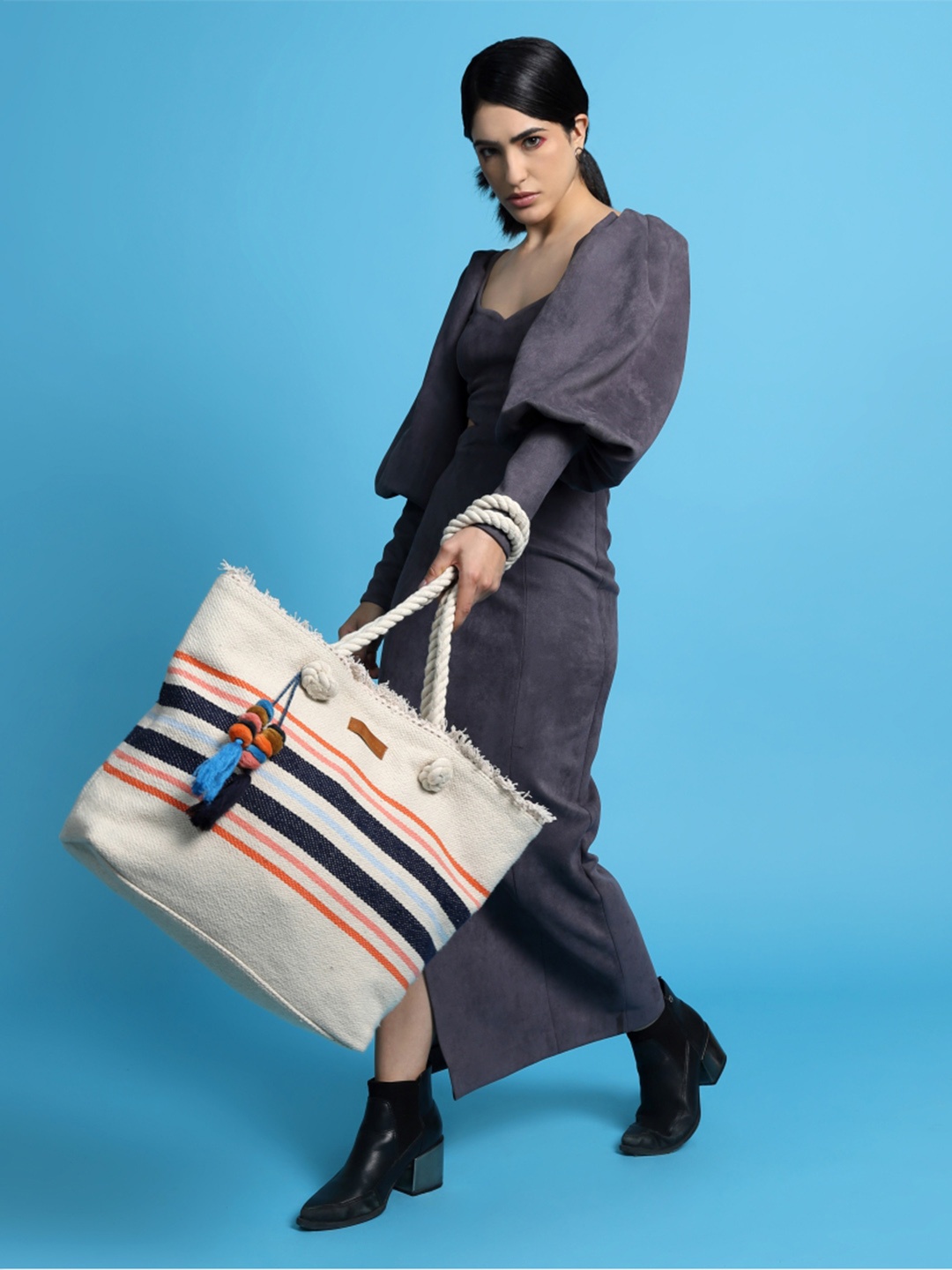 

INDIVIDUAL DESIGN Electric Lime Know Your Duffle Bag, Off white