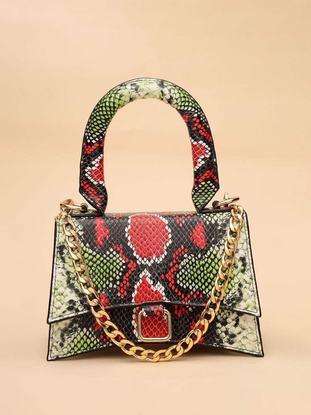 

DressBerry Textured PU Structured Sling Bag, Black