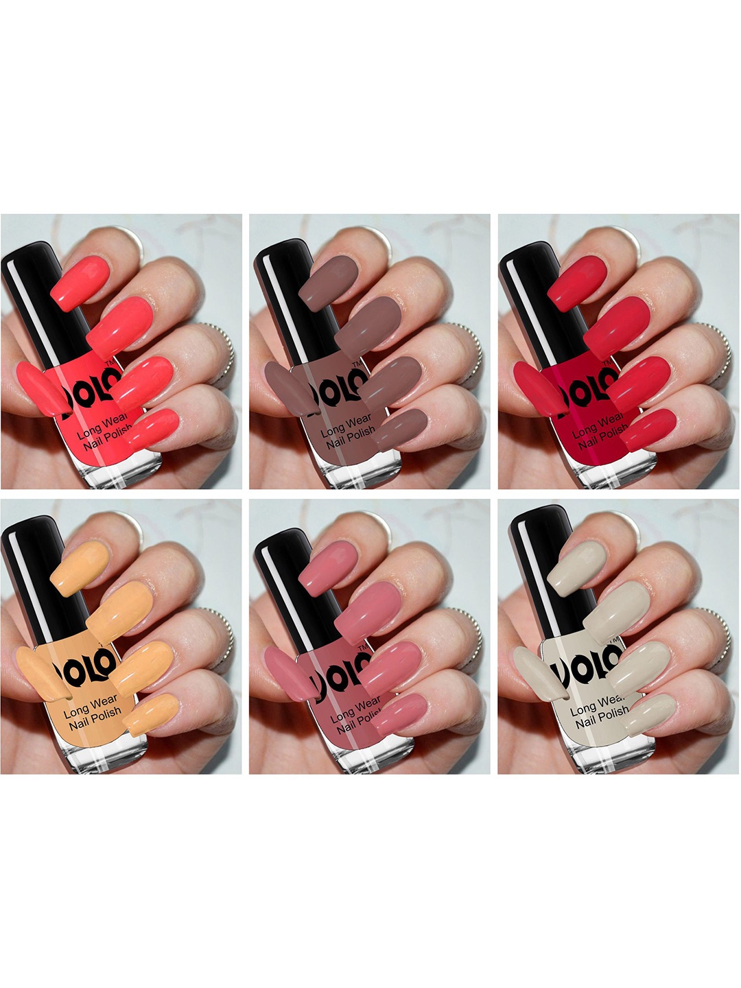 

VOLO Set Of 6 Shine Nail Polish- 5ml Each- VT-036, Red