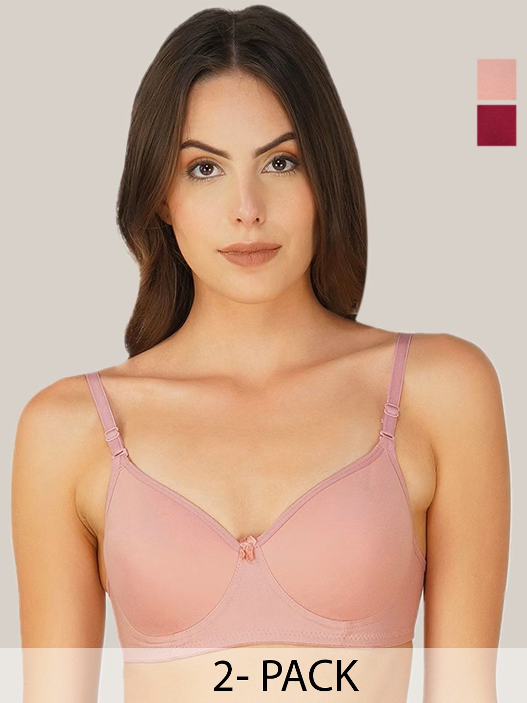 

Designer Bugs Bra Medium Coverage Lightly Padded, Maroon