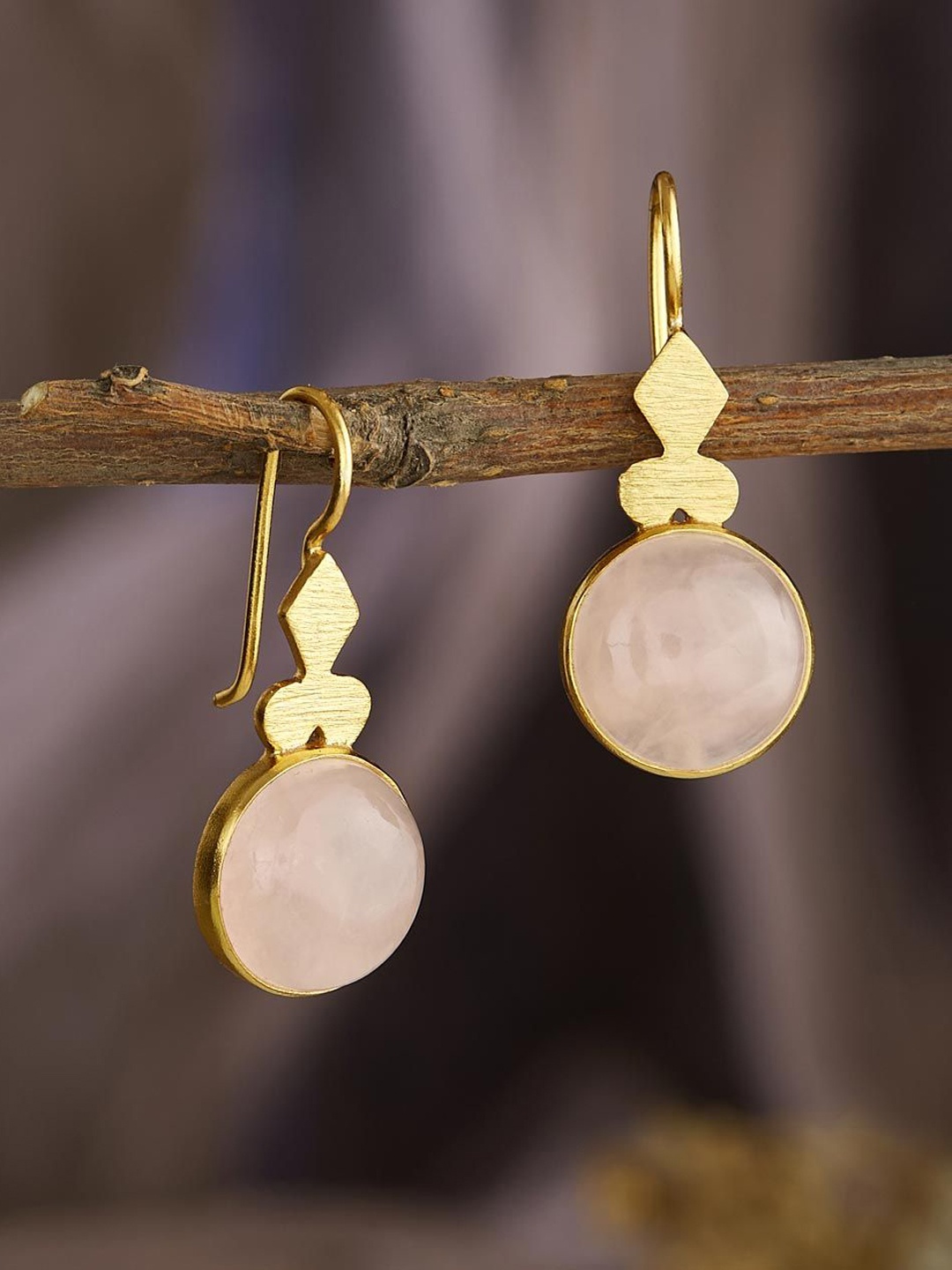 

Fabindia Gold-Plated Contemporary Drop Earrings