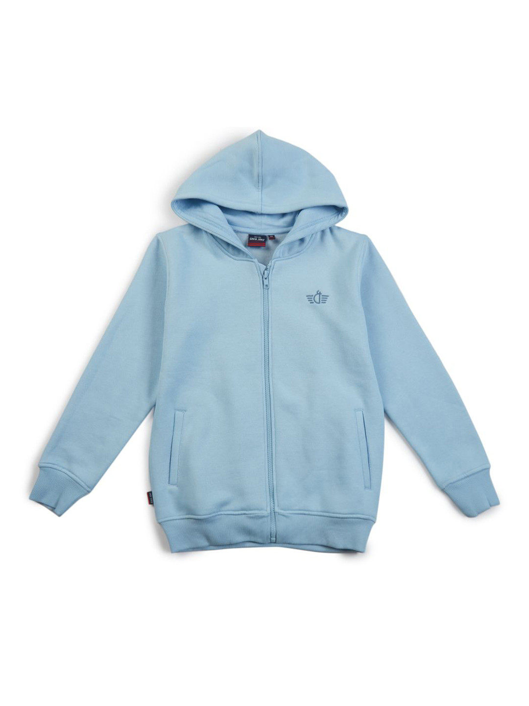 

Gini and Jony Boys Brand Logo Hooded Cotton Bomber Jacket, Blue