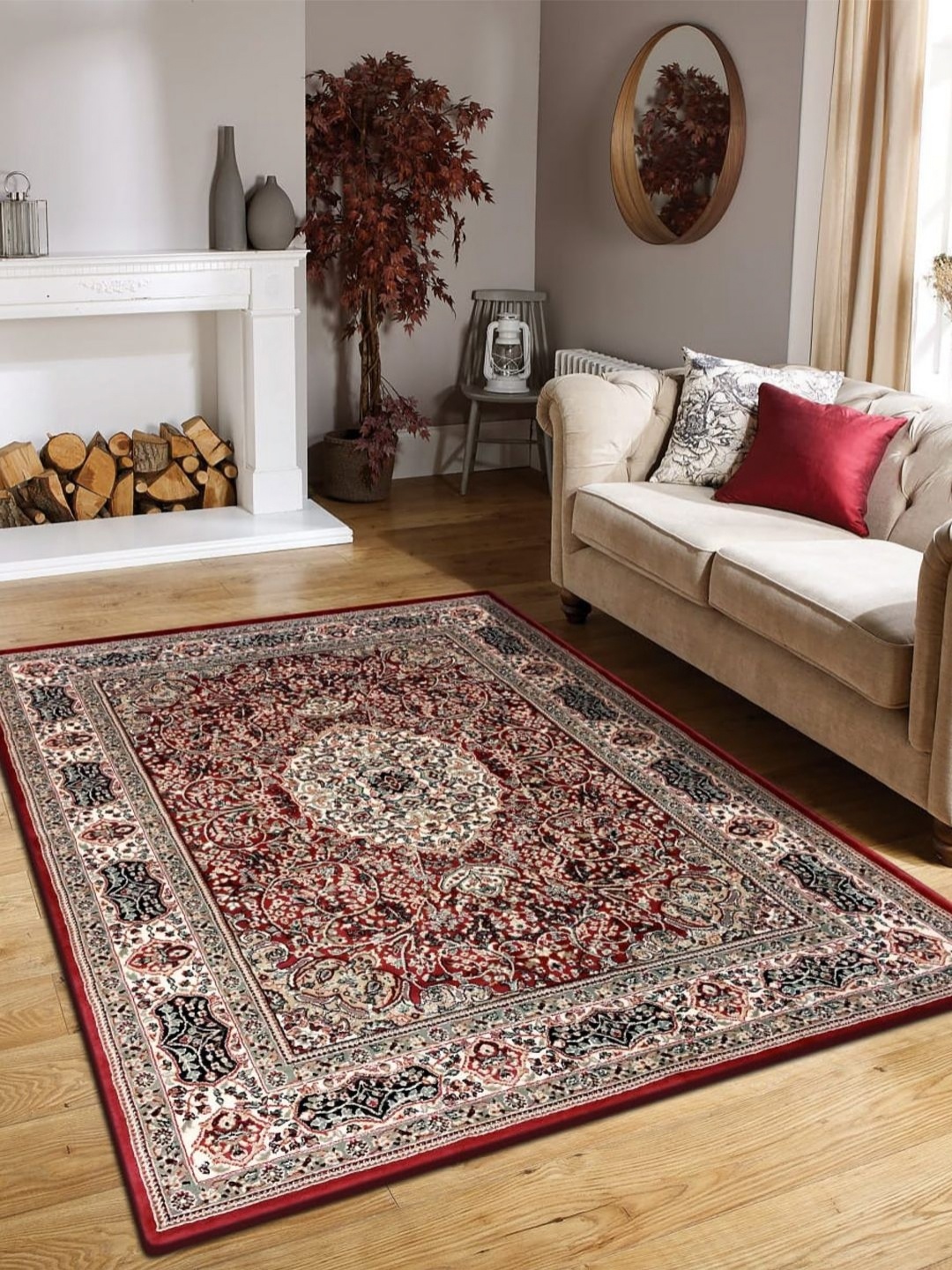 

Carpet Decore Maroon Ethnic Motifs Nylon Carpets