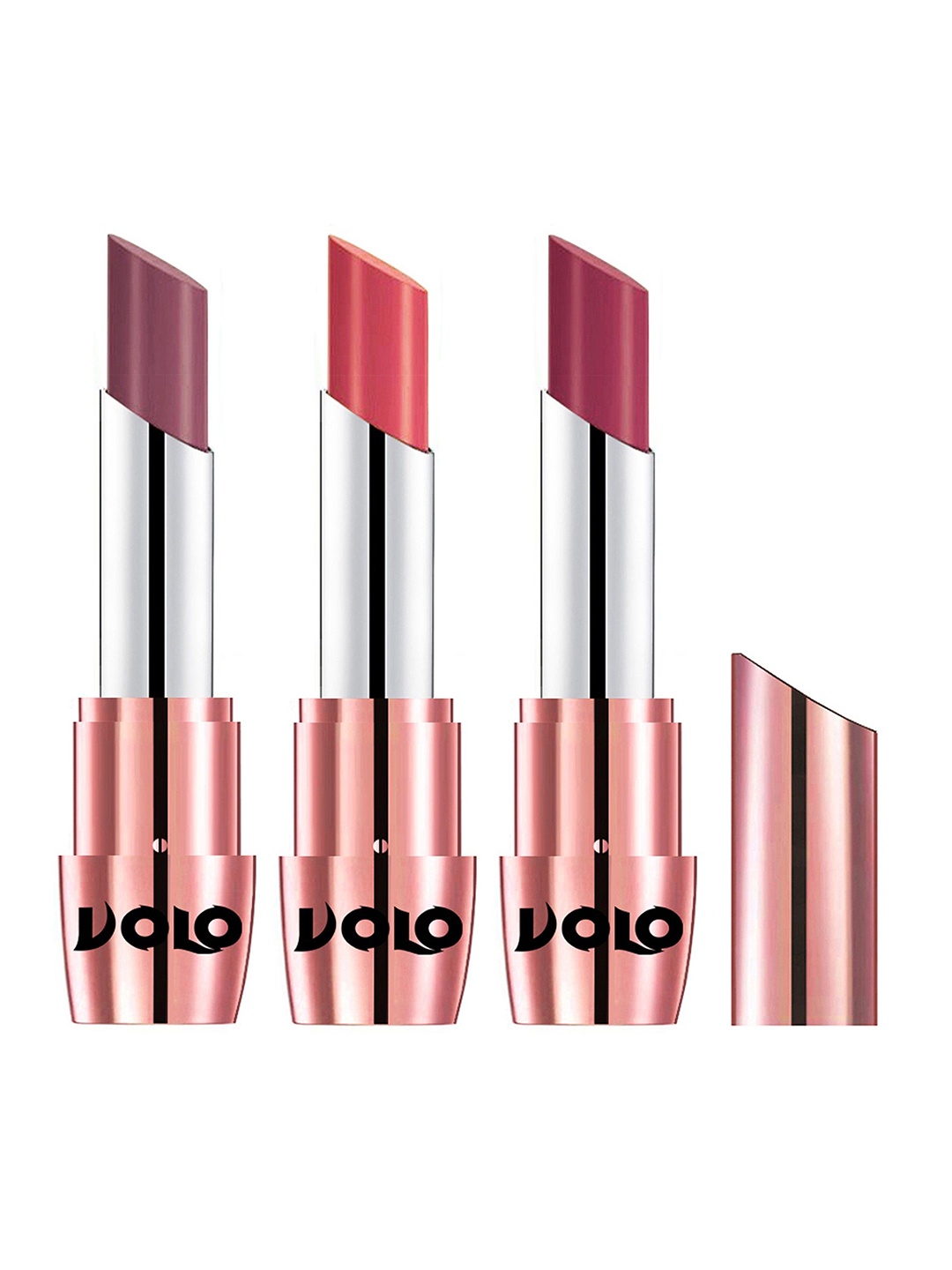 

VOLO Set Of 3 Creme Matte Lipstick - 3.5g Each - 636-637-638, Pink